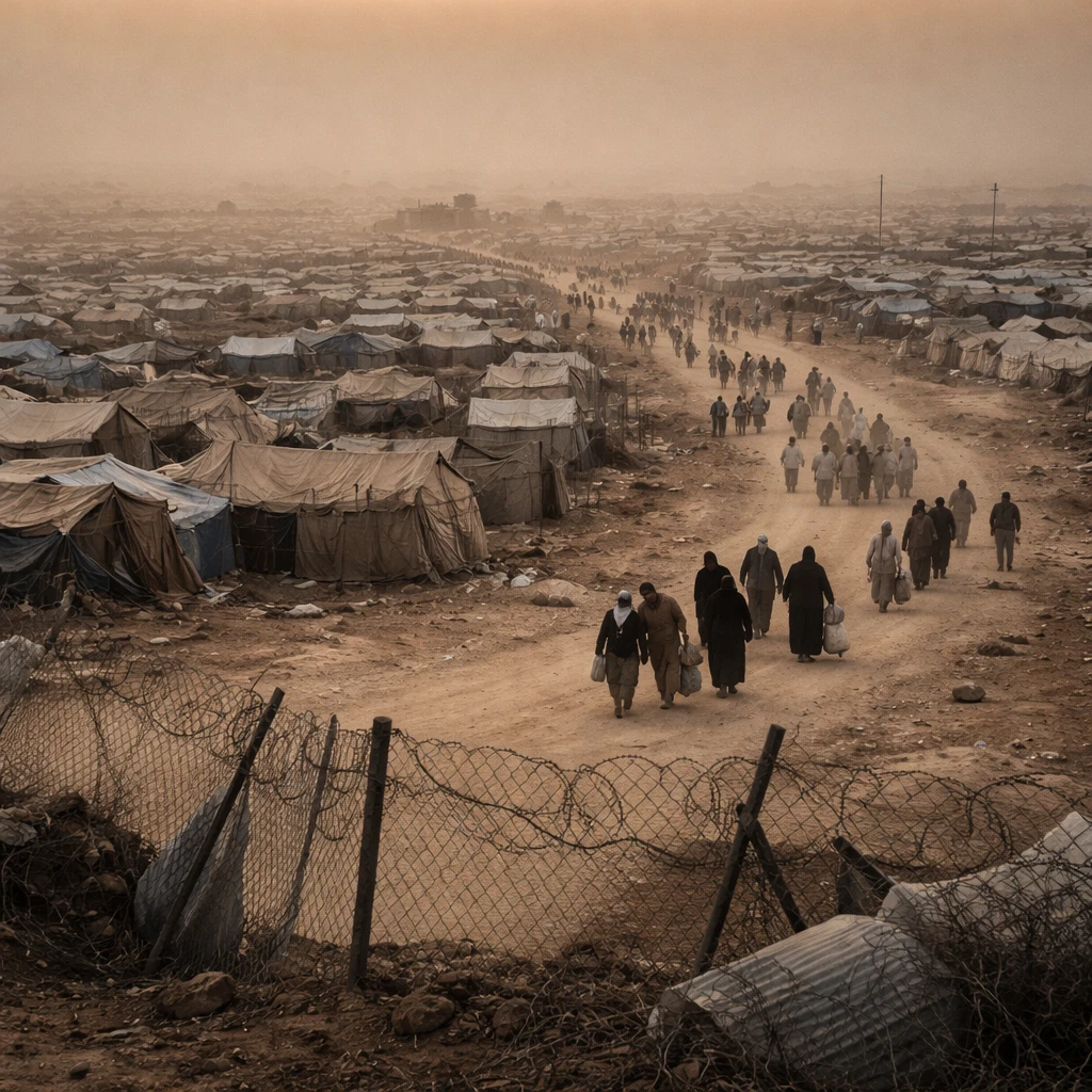 Tens of Thousands Depart Syrian Camp for Families of Islamic State After Guard Breakdown