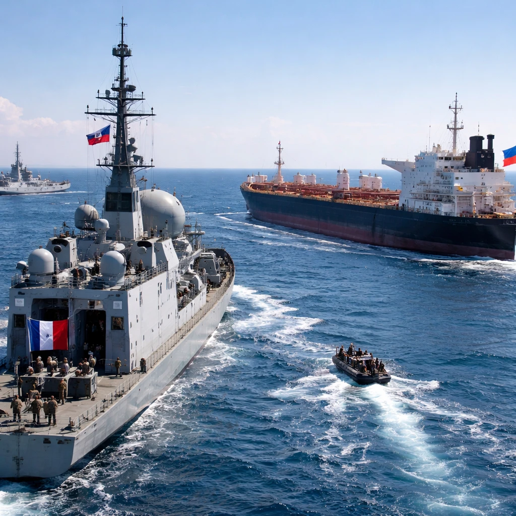 French Naval Forces Detain Sanctioned Russian Oil Tanker in Mediterranean Waters