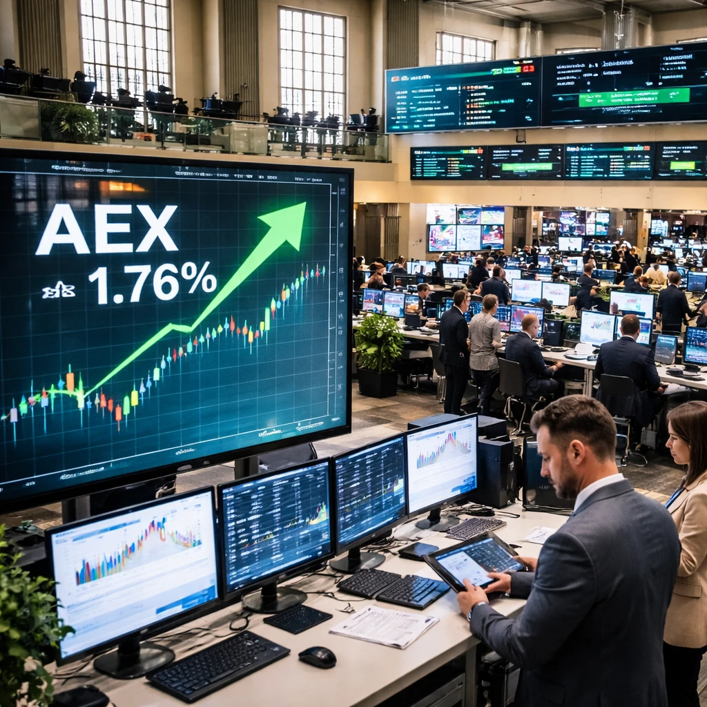AEX Climbs 1.76% as Tech, Materials and Property Stocks Lead Gains