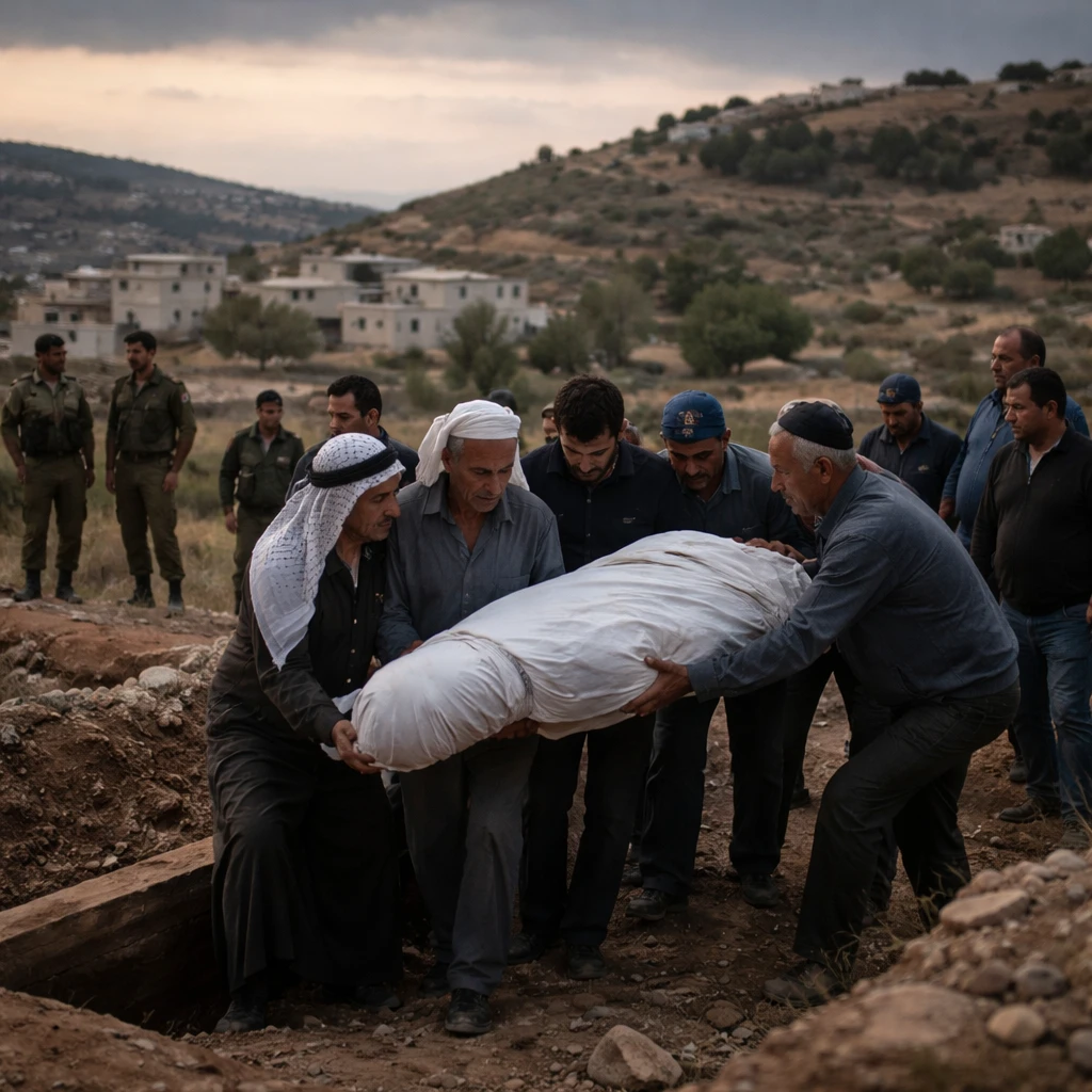 Settlers' Intervention Forces Family to Re-bury Palestinian Elder in West Bank Village
