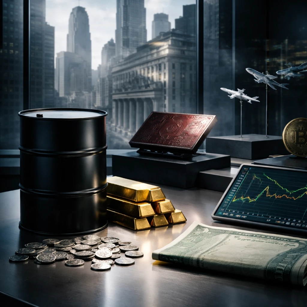 Commodities bid, defensives climb, and Big Tech wobbles as AI angst and Iran jitters color the tape