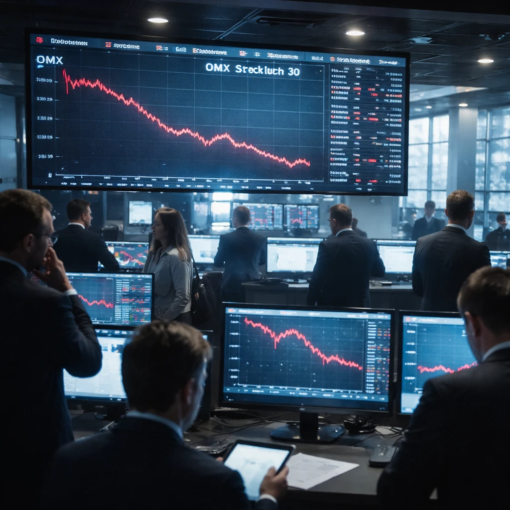 Stock-index Slide in Stockholm Ends Session Lower as Materials, Industrials, Financials Weigh