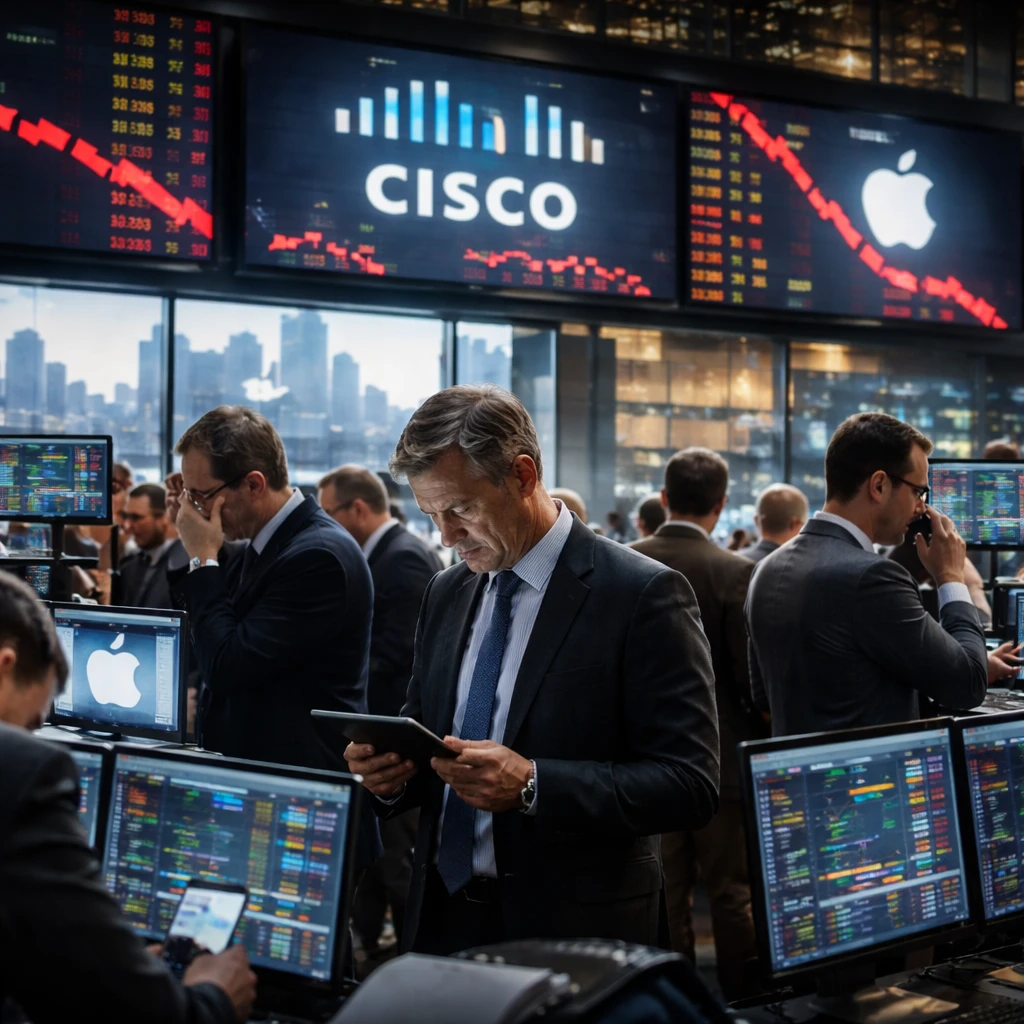 Tech rout reverberates as Cisco profit fears and AI job anxiety hit markets