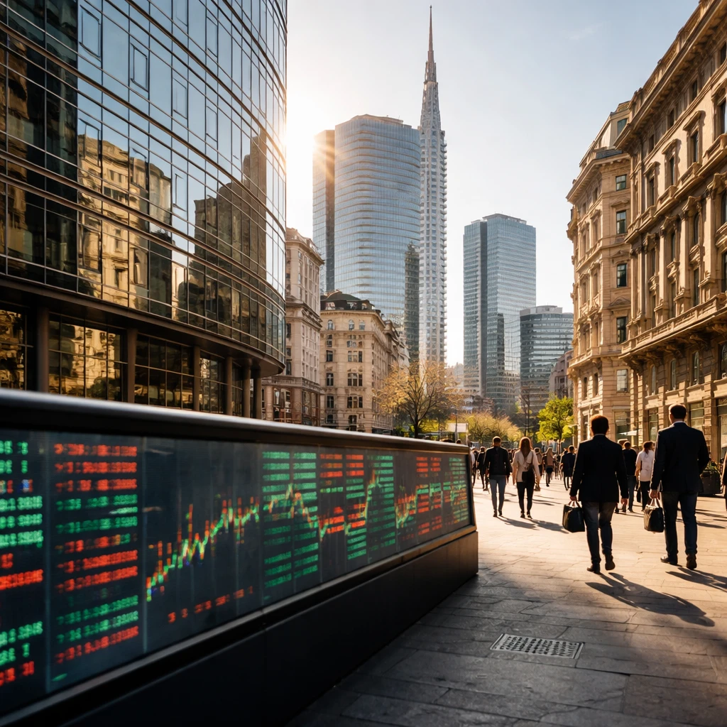 Milan Market Edges Lower as Financials, Utilities, Industrials Weigh on Italy 40