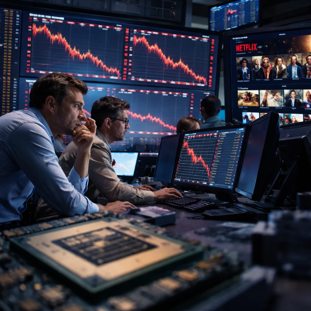 Futures Slip After Nvidia Profit-Taking; Netflix Pops on Warner Bros. Bid Decision