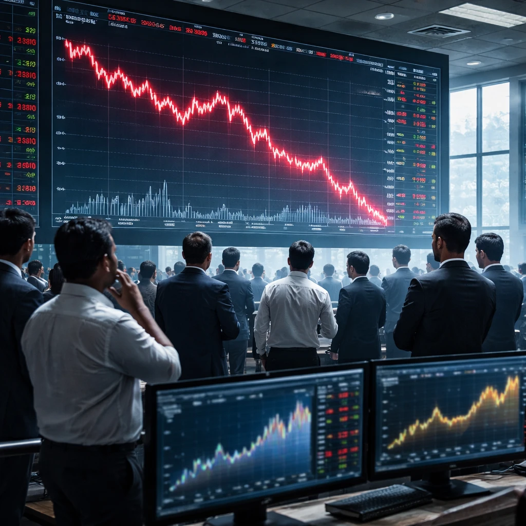 Indian Equities Slip as Banking, Real Estate and Auto Stocks Drag Benchmarks Lower