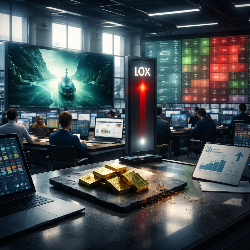 Midday market: Cautious drift as oil climbs, health insurers surge, and gold backs off
