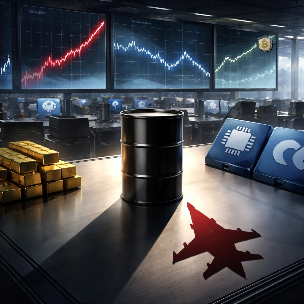 Midday market: Energy surges on oil spike while megacap tech slips; yields firm, gold cools