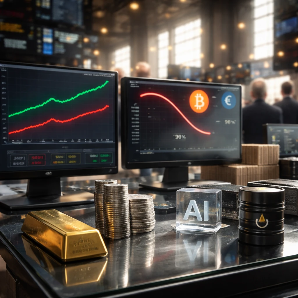 Midday market: Rebound holds as tech and banks climb, gold gleams, oil cools, bitcoin slips under $90K