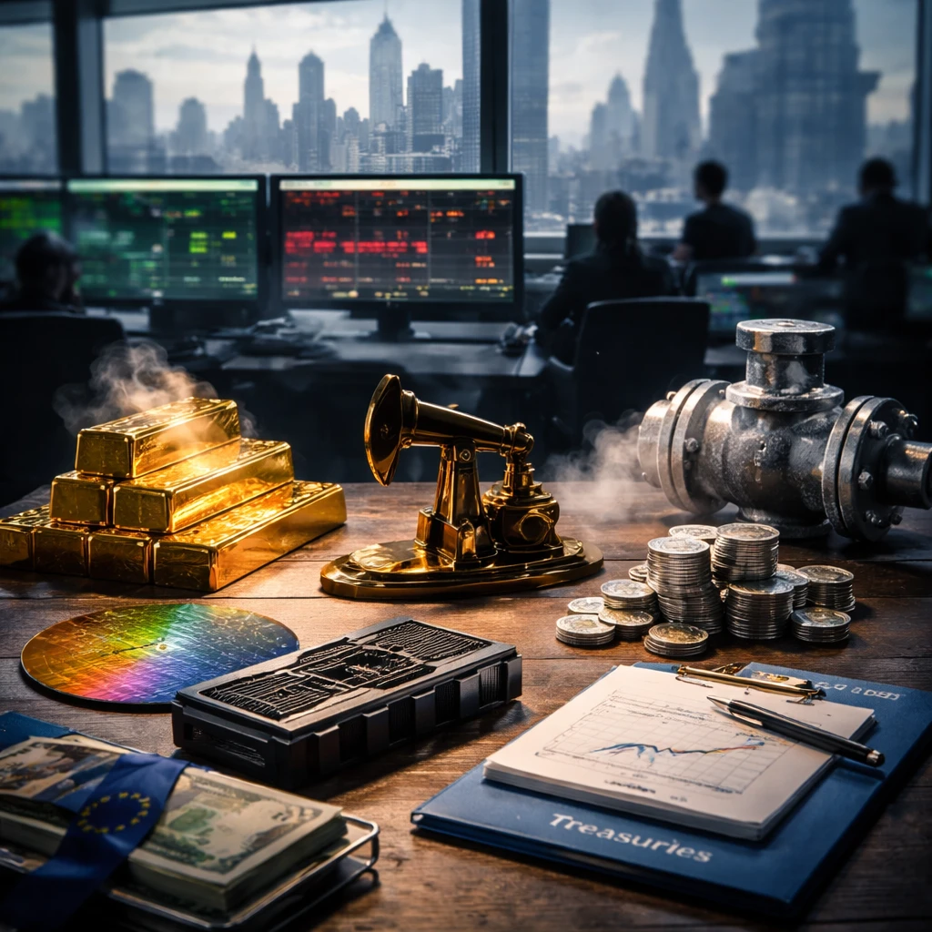 Midday market: Tech and energy pull higher, banks sag, and gold rips as small caps retreat