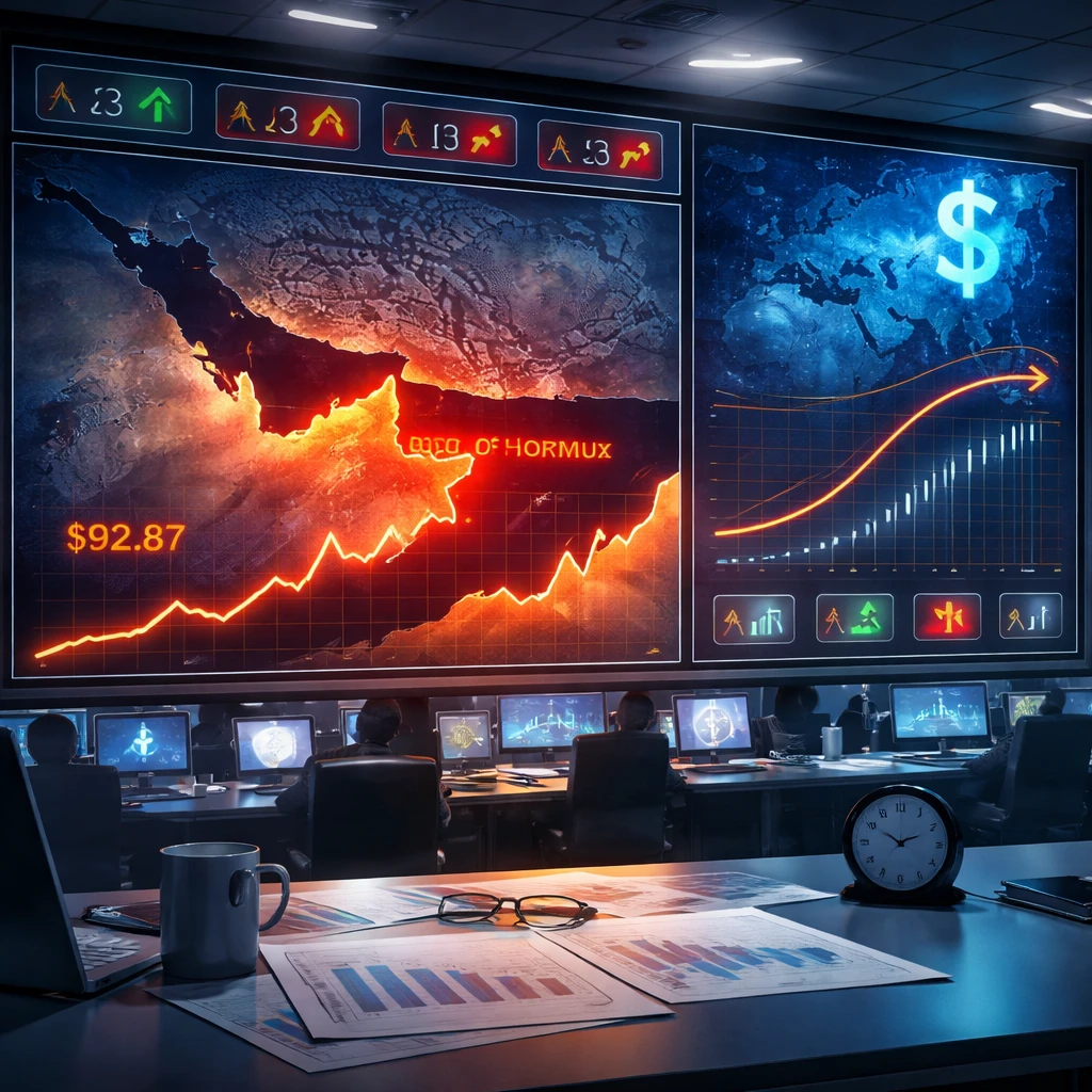 Midday: Oil climbs on Hormuz paralysis, stocks edge lower, bonds slip as dollar firms