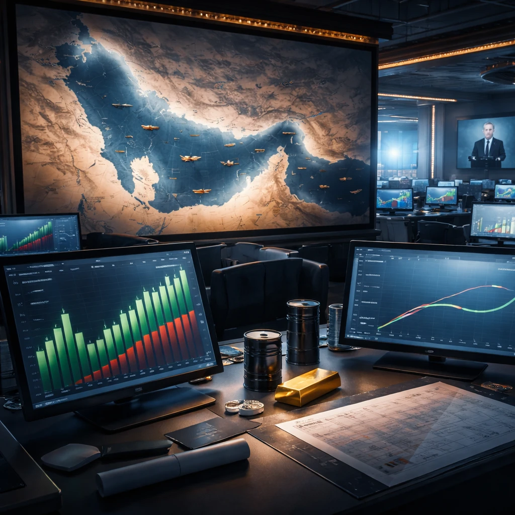 Risk-on tone into the bell as tech leads, banks firm, and oil stays elevated while Gulf headlines seesaw