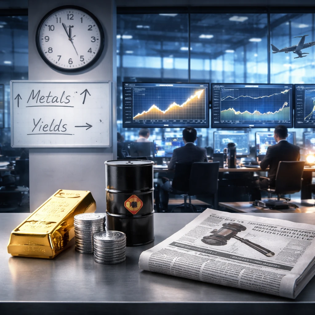 Tariff fog lifts metals and steadies oil as stocks feel for footing into the bell